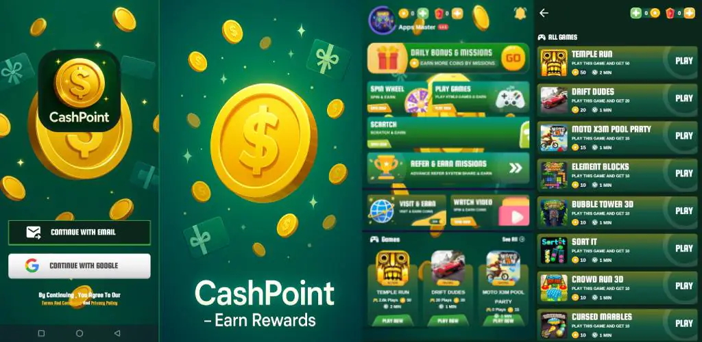 CashPoint – Earn Rewards v1.0 Android App with Admin Panel (Source Code)