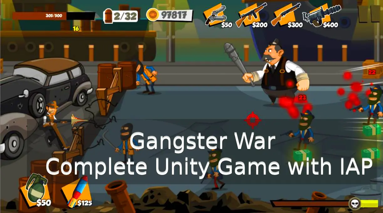 Gangster War – Complete Unity Game with IAP