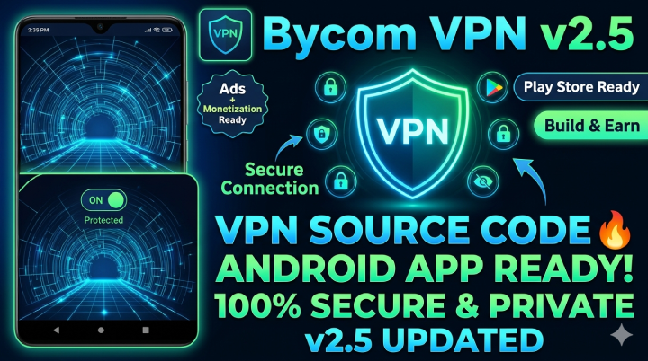 Bycom VPN v2.5 – Secure and Private Android VPN Source Code