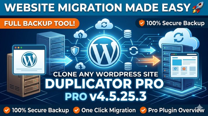 Duplicator Pro v4.5.25.3 – WordPress Site Migration & Backup Plugin